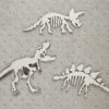 Dinosaurieskelett väggdekal 3-pack