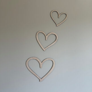 Hjärta väggdekal 3-pack