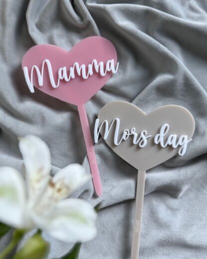Blomsterpinne - Hjärta 3D-text - Bild 2