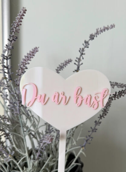 Blomsterpinne - Hjärta 3D-text - Bild 4
