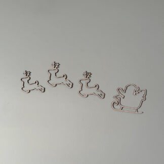 Väggdekal - Släde med renar 4-pack